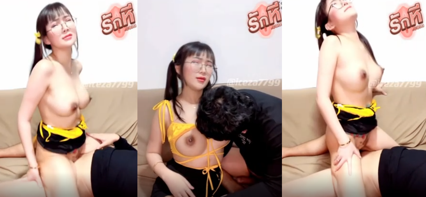 คลิปหลุด iceza7799  น้องไอซ์ สาวเเว่นสุดเเซ่บหาหนุ่มผู้โชคดีมาเย็ดหีทำคลิปเสียวๆลงกลุ่มหาชวนคนแปลกหน้ามาเย็ดที่ห้องกระหน่ำแทงหีโคตรร่านควยเลยเงี่ยนควยสุดๆโคตรเด็ด