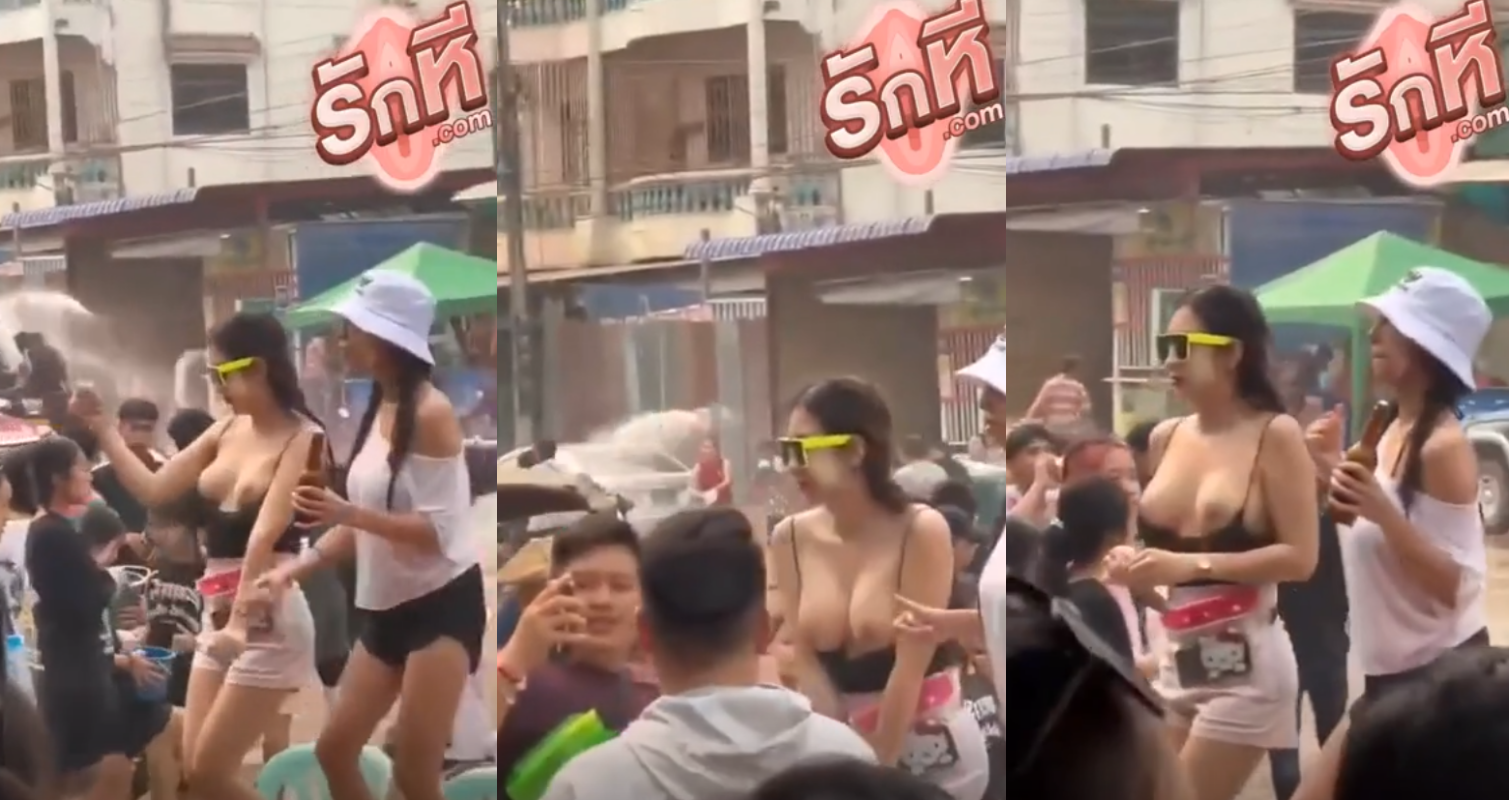 คลิปหลุด สงกรานต์ สาวสวยยืนเต้นยั่วแบบนี้ใครๆก็มองเต้นโชว์นมจับนมล้วงหีมัดรวมมาหมดเสียวๆ